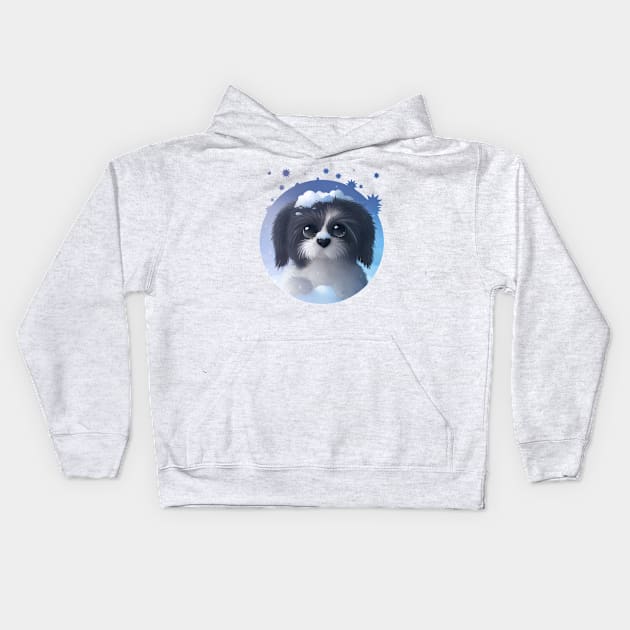 Shih Tzu Kids Hoodie by NezuPanda